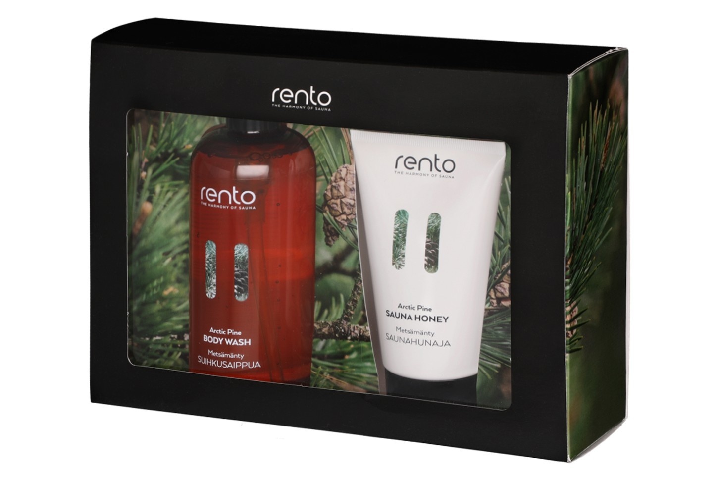 Rento Cadeauset (douchegel en saunahoning) Dennen