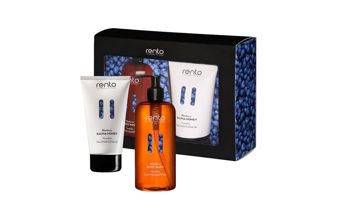 Rento Cadeauset (douchegel en saunahoning) Bosbessen