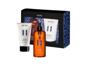Rento Cadeauset (douchegel en saunahoning) Bosbessen