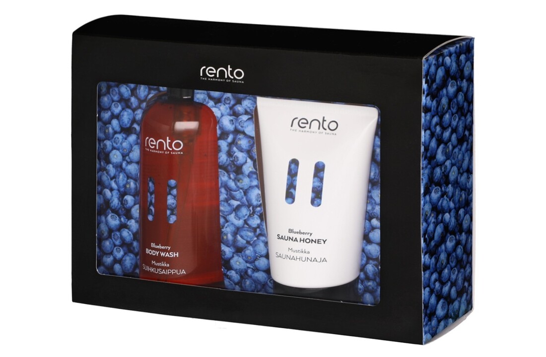 Rento Cadeauset (douchegel en saunahoning) Bosbessen