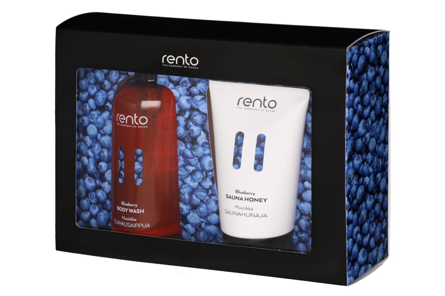 Rento Cadeauset (douchegel en saunahoning) Bosbessen