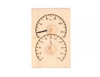 Saunaland Sauna Thermometer & Hygrometer Grenen