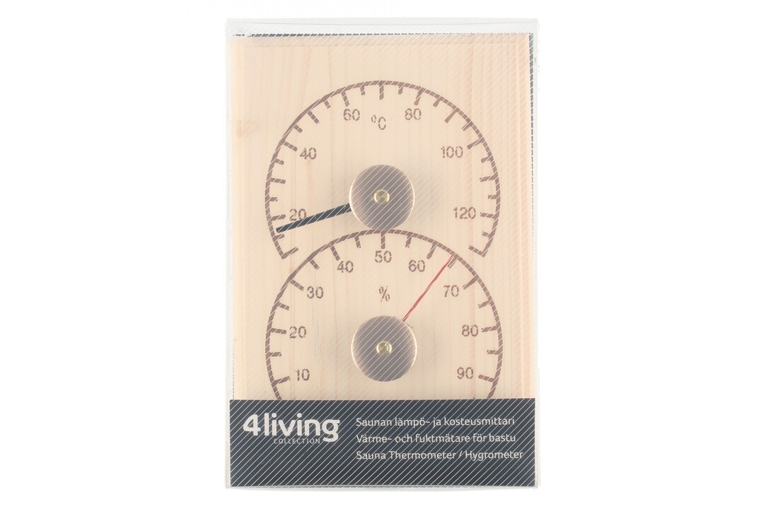 Saunaland Sauna Thermometer & Hygrometer Grenen
