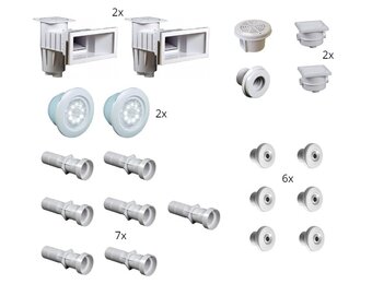 Set Inbouwdelen Hayward Voor Folie Zwembaden Tot 6x12 meter