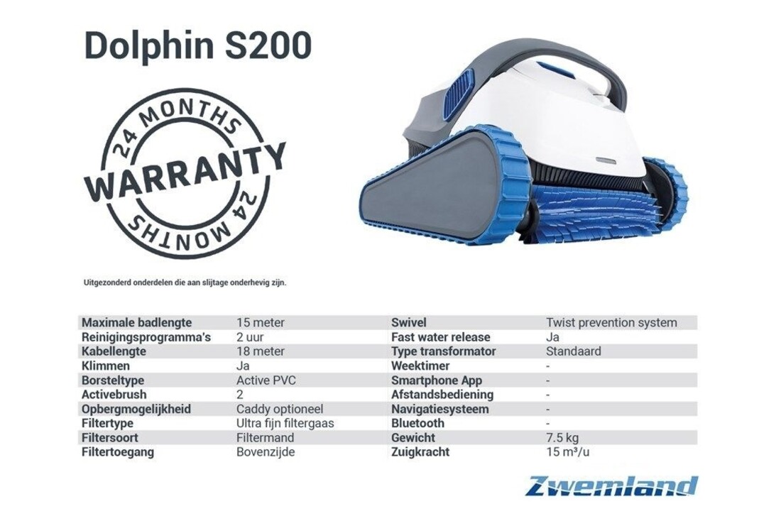 Dolphin S200 Zwembadrobot