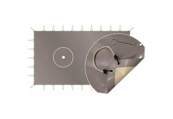 Zwembad winterzeil PVC 550gr/m2 Skin Cold C-vormen