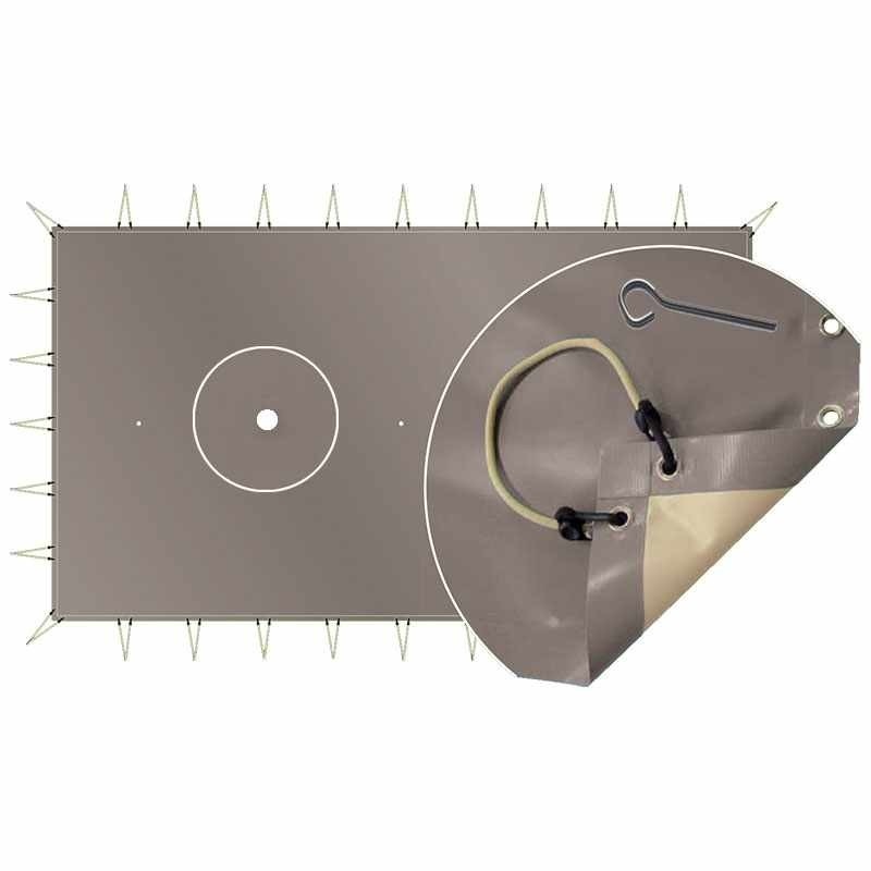 Zwembad winterzeil PVC 550gr/m2 Skin Cold C-vormen