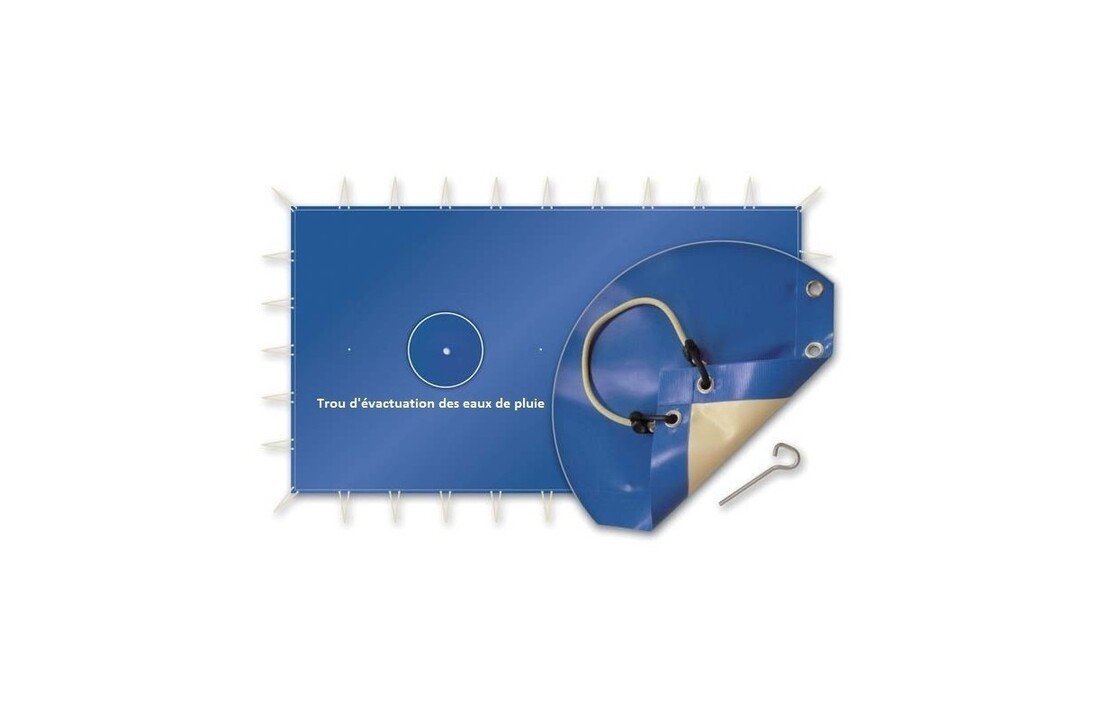 Zwembad winterzeil PVC 550gr/m2 Skin Cold C-vormen