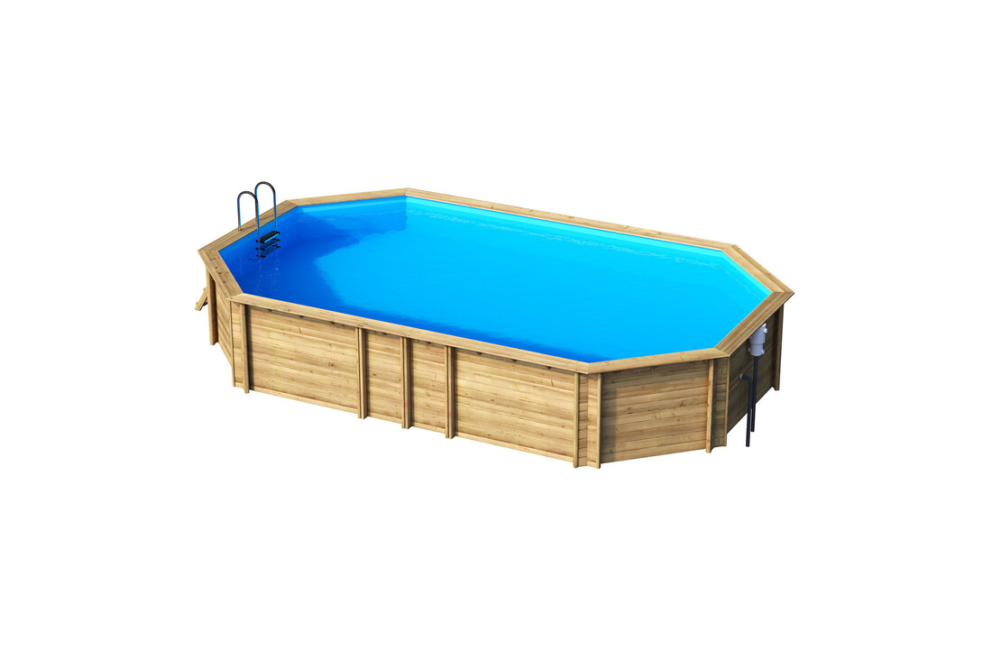 Weva Octo+ 840 /  8.43 x 4.89 x 1.46 meter Houten Zwembad