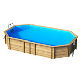 Weva Octo+ 840 /  8.43 x 4.89 x 1.46 meter Houten Zwembad