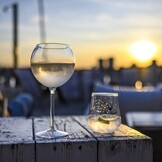 HappyGlass Miss Liza Gin-Tonicglas met Gekleurde Steel 2 Pack - Kunststof Glazen 630 ml