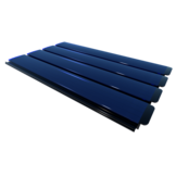 Zwemland Polycarbonaat zwembad anti alg lamellen solar blauw.