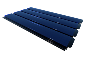 Zwemland Polycarbonaat zwembad anti alg lamellen solar blauw.