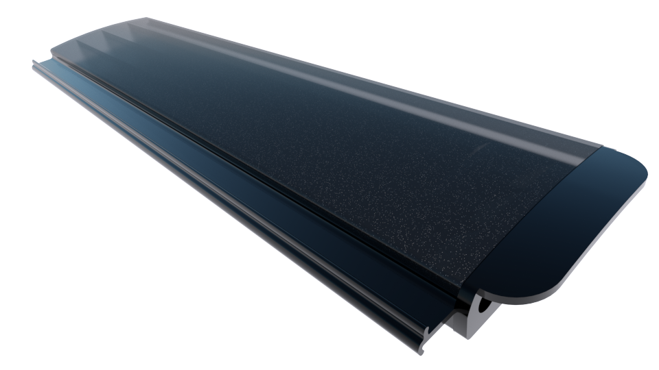 Zwemland Polycarbonaat zwembad lamellen P60 solar grafiet.