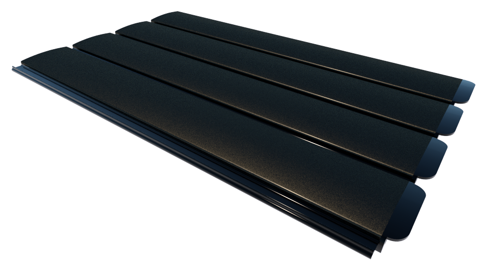 Zwemland Polycarbonaat zwembad lamellen P60 solar goud.