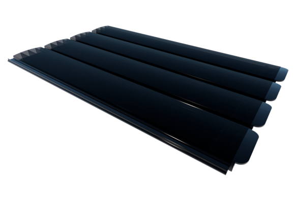 Zwemland Polycarbonaat zwembad lamellen P60 solar black smoked