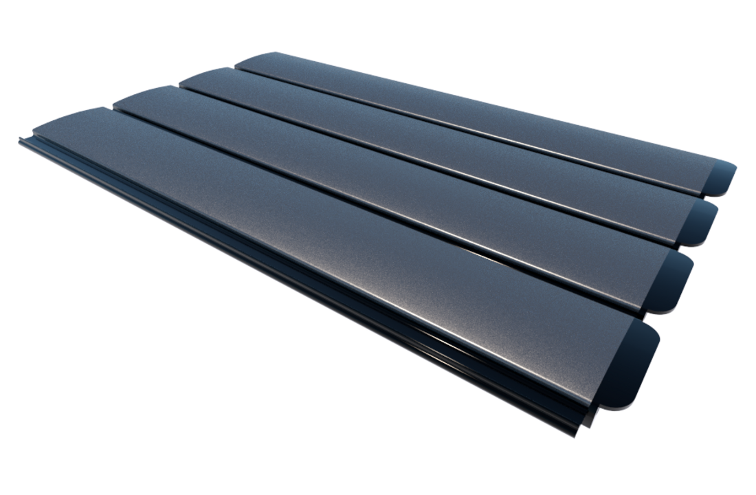 Zwemland Polycarbonaat zwembad lamellen P60 solar zilver