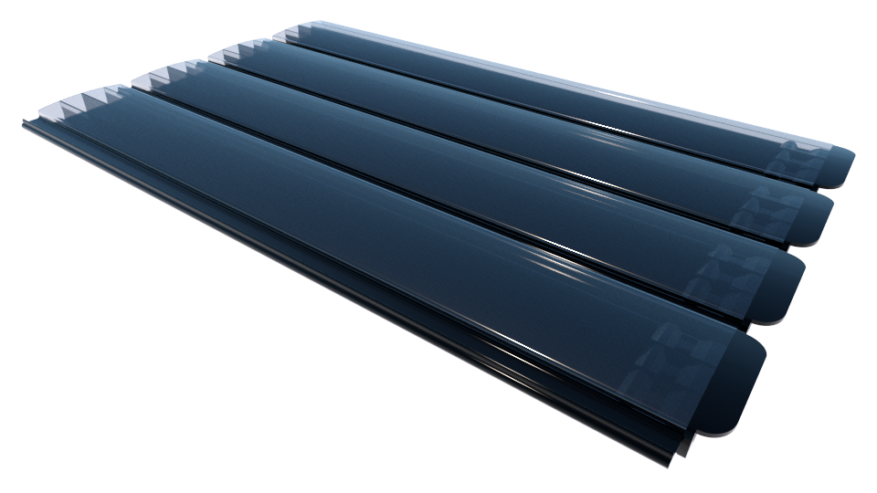 Zwemland Polycarbonaat zwembad lamellen P60 solar transparant