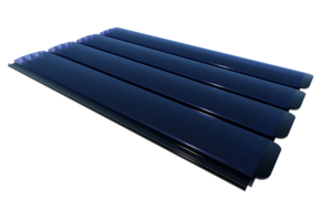Zwemland Polycarbonaat zwembad lamellen P60 solar blauw.