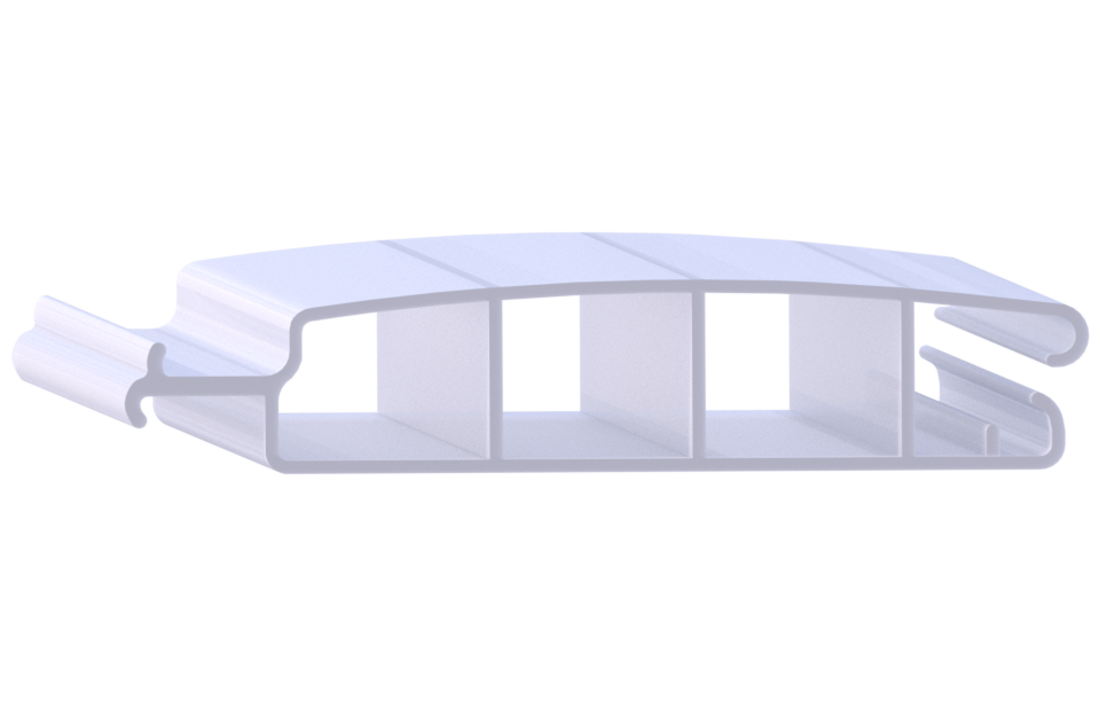 Zwemland Polycarbonaat zwembad lamellen P60 transparant.