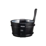 Emendo Sauna emmer, lepel en 1000 ml Euca opgietmiddel  - Zwart