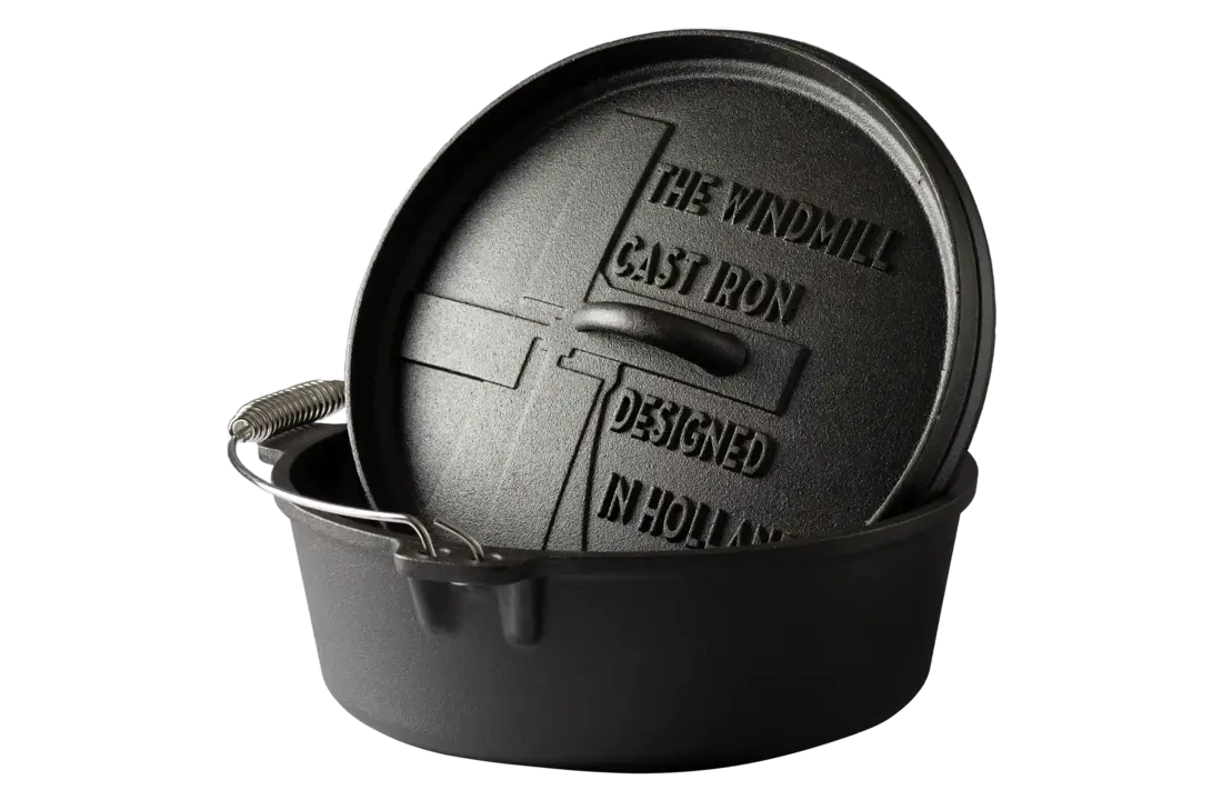 The Windmill gietijzeren Dutch Oven 6qt - zonder pootjes
