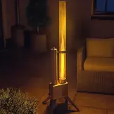 Fancy Flames Houtpellet Terrasheater Zilver
