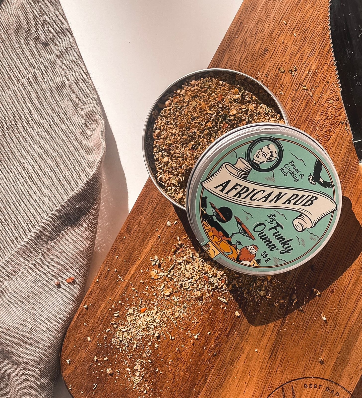 African Spice Barbecue Rub Blik - 185 gr of 55 gr