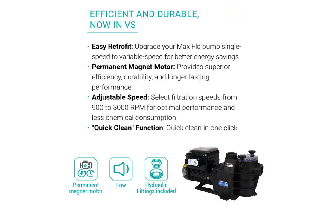 Hayward Max Flo zwembadpomp VS 1Pk - Frequentiegeregelde pomp