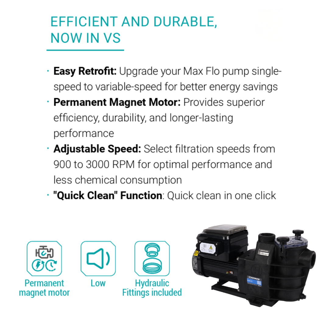 Hayward Max Flo zwembadpomp VS 1Pk - Frequentiegeregelde pomp