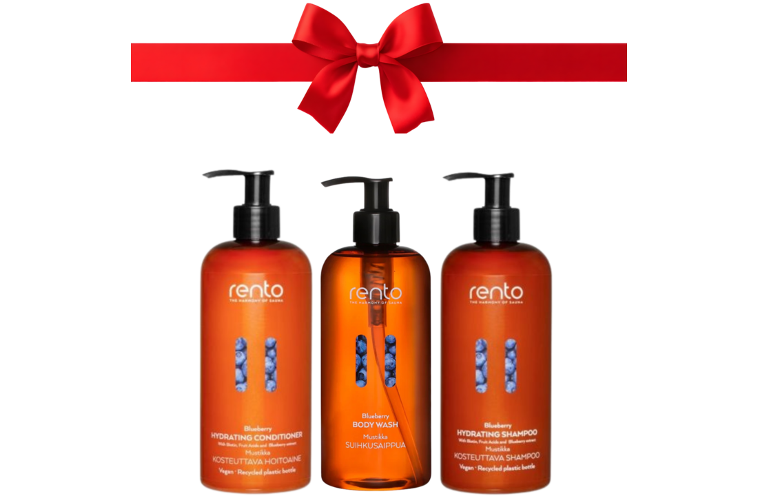 Rento Bosbessen Verzorgingsset – Hydraterende Shampoo, Conditioner & Body Wash