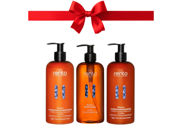 Rento Bosbessen Verzorgingsset – Hydraterende Shampoo, Conditioner & Body Wash