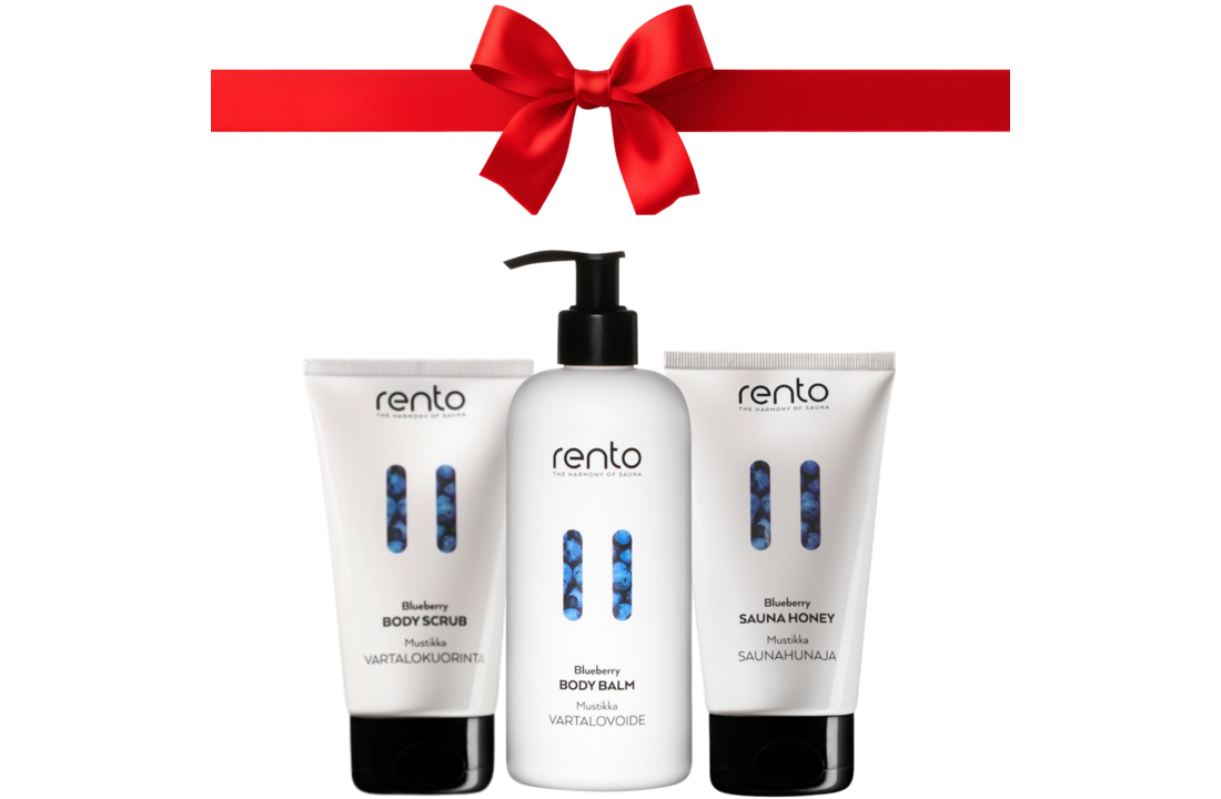 Rento Bosbessen Verwen Cadeauset Body Scrub, Body Balm & Sauna Honey