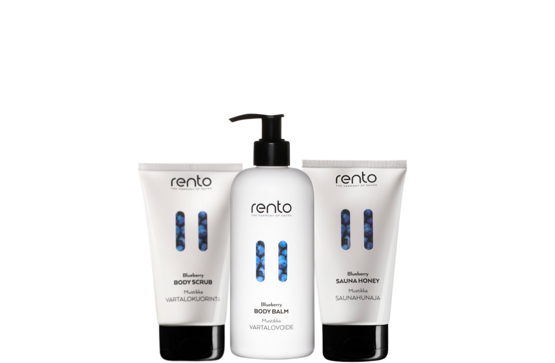 Rento Bosbessen Verwen Cadeauset Body Scrub, Body Balm & Sauna Honey