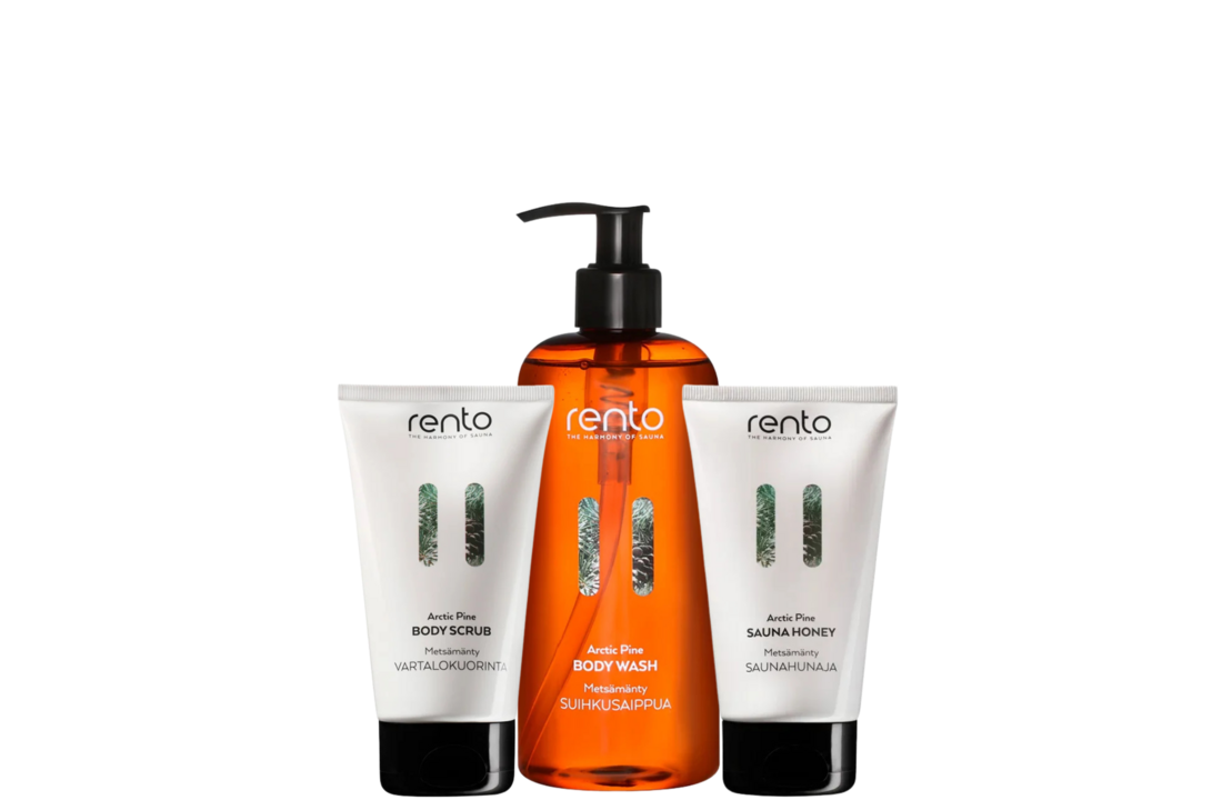 Rento Dennen Cadeauset Body wash,  Body scrub,  Sauna honey