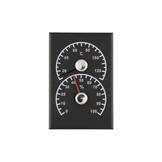 4Living Sauna Thermometer & Hygrometer Zwart