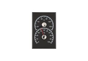 4Living Sauna Thermometer & Hygrometer Zwart