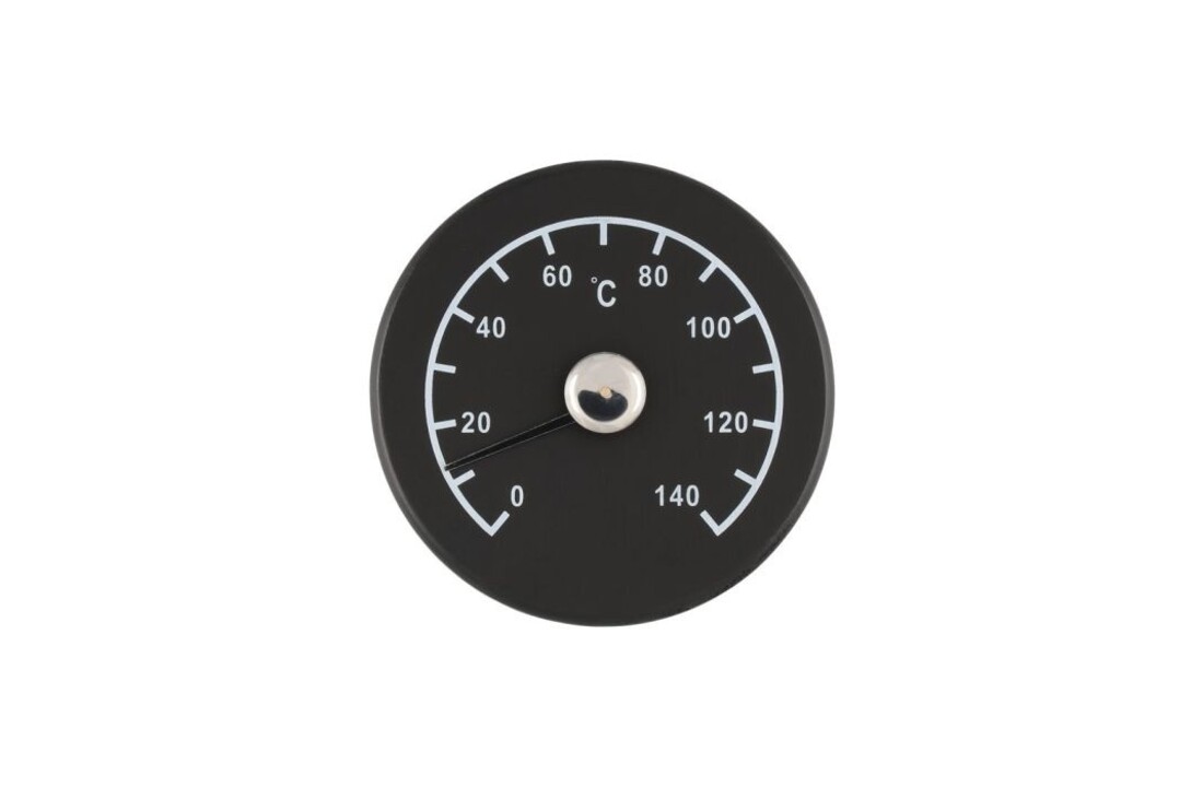 4Living Sauna Thermometer Rond - Zwart hout
