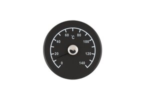 4Living Sauna Thermometer Rond - Zwart hout