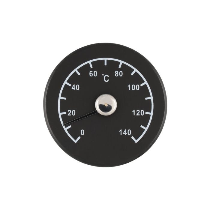 4Living Sauna Thermometer Rond - Zwart hout