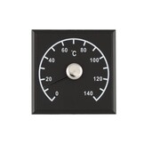Saunaland Sauna Thermometer Zwart 12 x 12 cm
