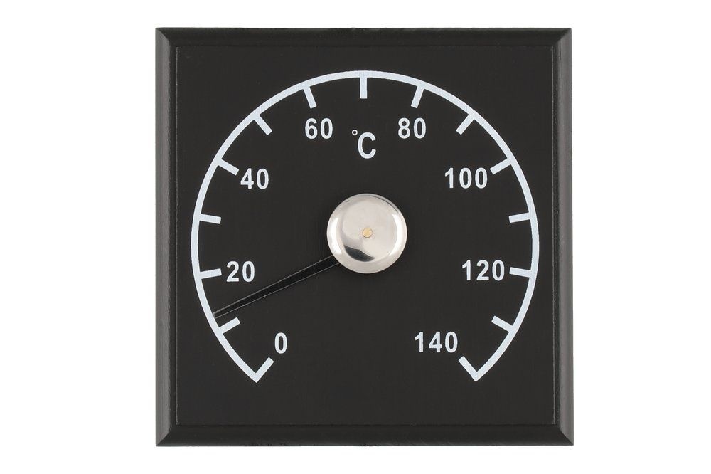 Saunaland Sauna Thermometer Zwart 12 x 12 cm