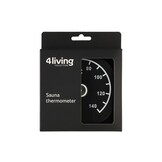 Saunaland Sauna Thermometer Zwart 12 x 12 cm