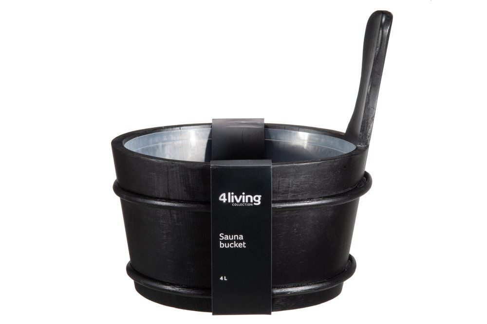 4Living Sauna emmer Zwart 4 L