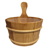 Rento Houten Sauna emmer, lepel en 500 ml Eucalyptus opgietmiddel - Donker