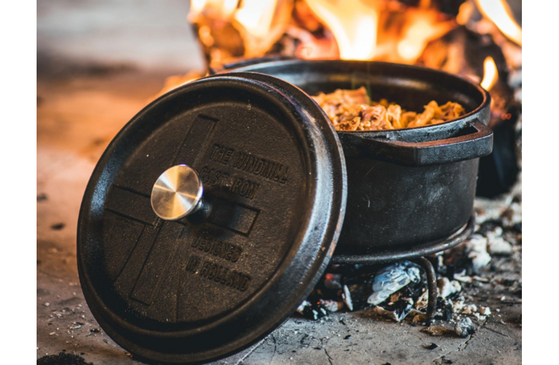 The Windmill gietijzeren bbq pan S