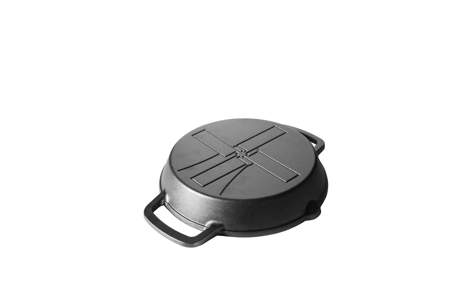 The Windmill gietijzeren skillet 2 handvaten L