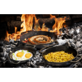 The Windmill gietijzeren skillet 2 handvaten M