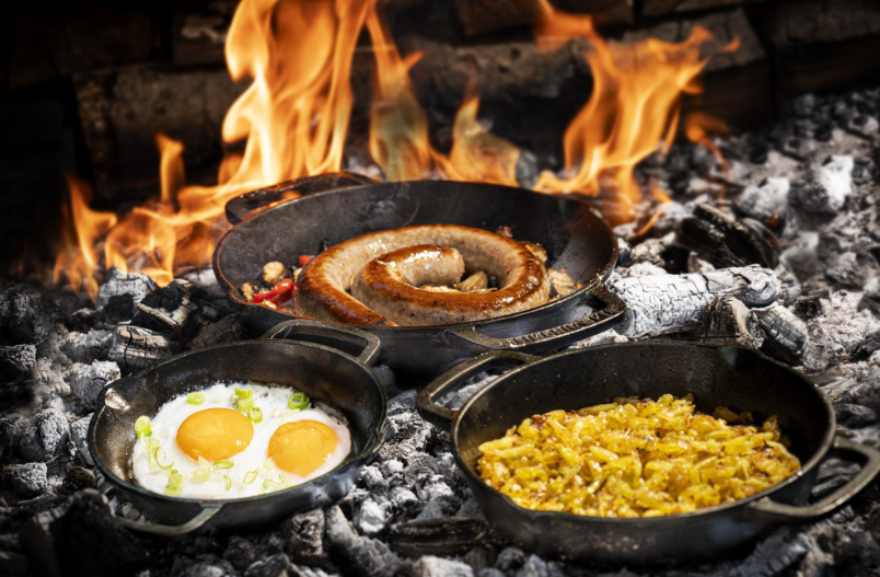 The Windmill gietijzeren skillet 2 handvaten M