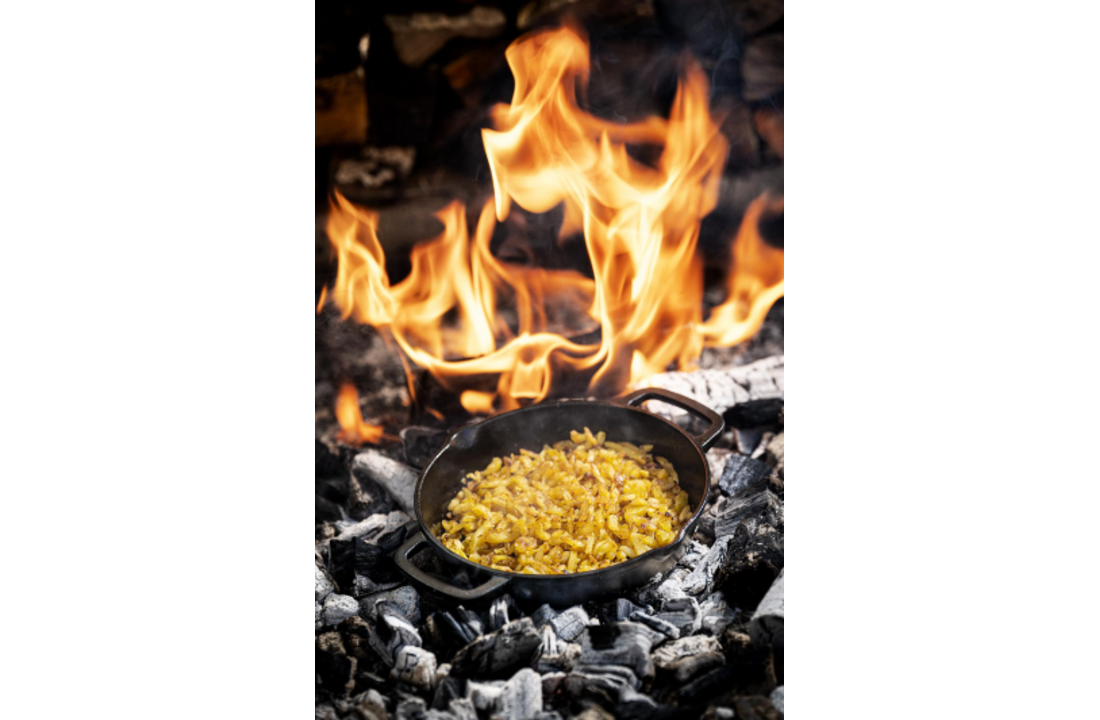 The Windmill gietijzeren skillet 2 handvaten M